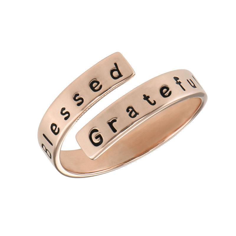 Engravable Ring Wrap in 18ct Rose Gold Plating-3 product photo
