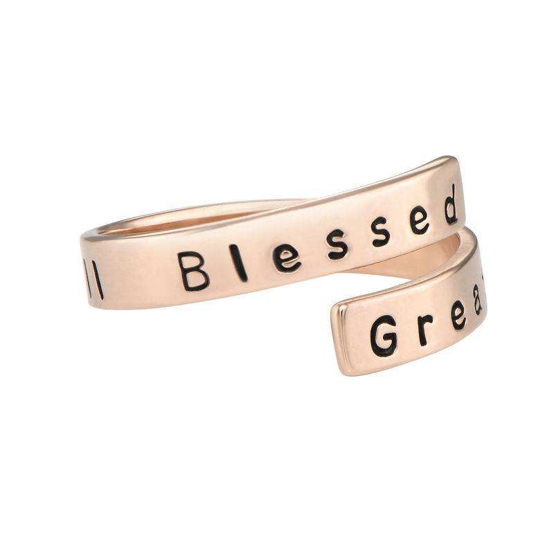 Engravable Ring Wrap in Rose Gold Plating-7 product photo