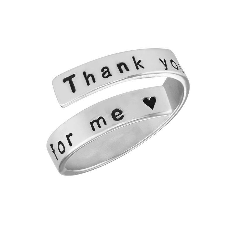 Engravable Ring Wrap in Sterling Silver-2 product photo