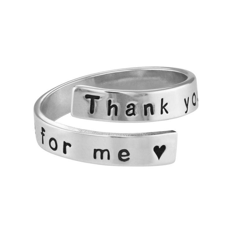 Engravable Ring Wrap in Sterling Silver product photo