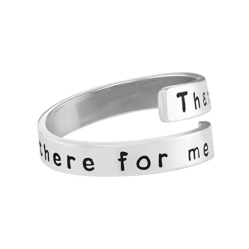 Engravable Ring Wrap in Sterling Silver-4 product photo