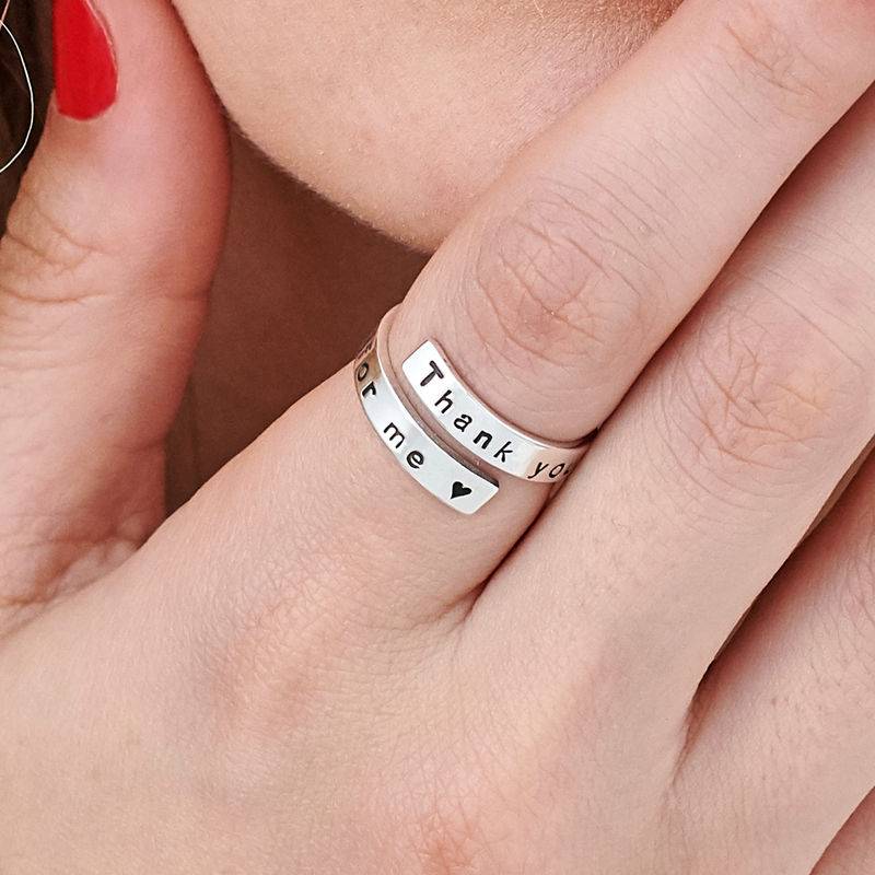 Engravable Ring Wrap in Sterling Silver product photo