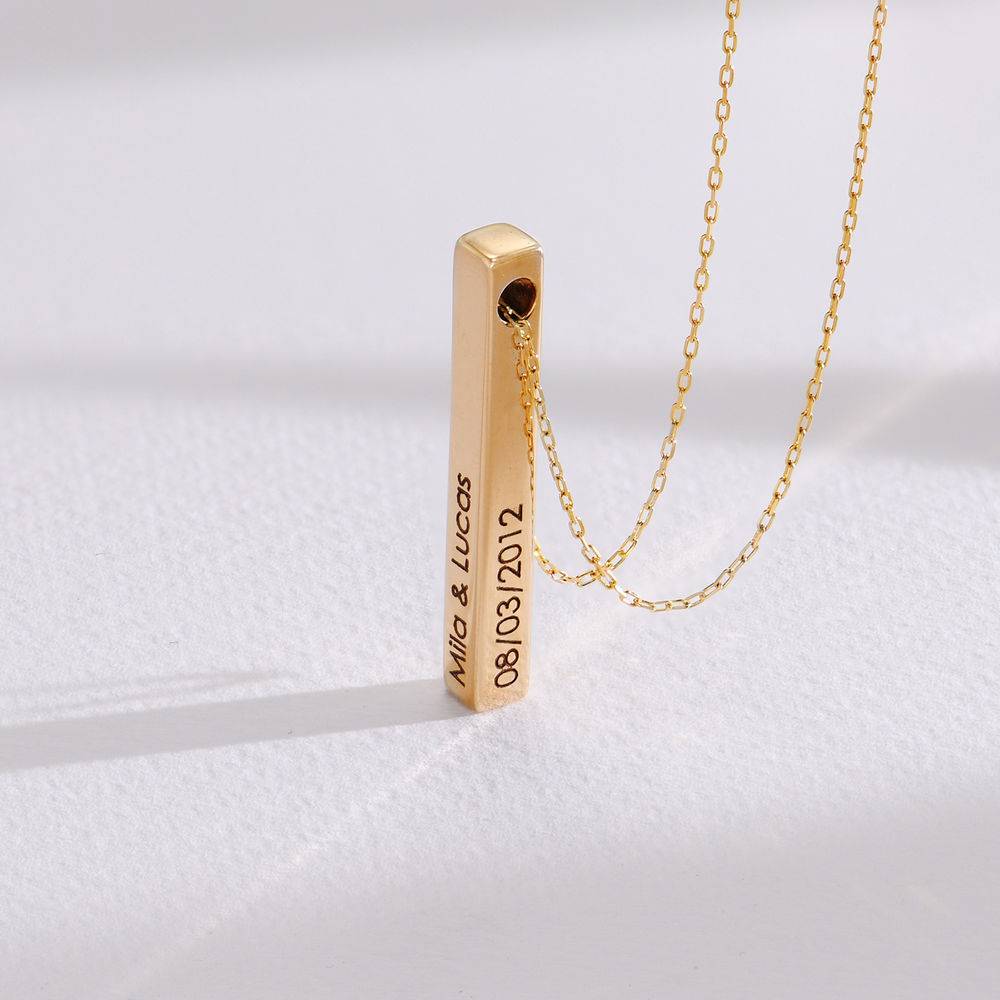 Totem 3D Bar Necklace in 10ct Gold product photo