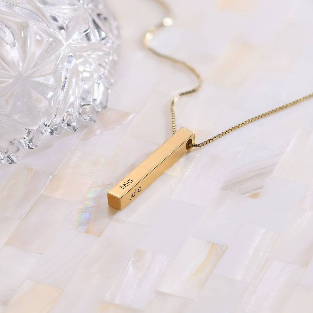 Totem 3D Bar Necklace in 18ct Gold Vermeil product photo