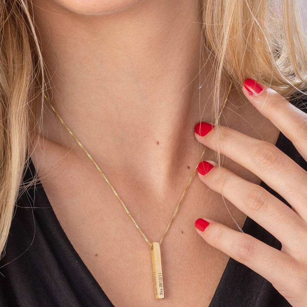 Totem 3D Bar Necklace in 18k Gold Vermeil product photo