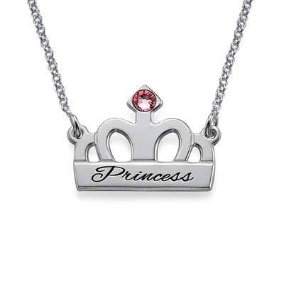 Personalised Crown Necklace in Sterling Silver-1 product photo