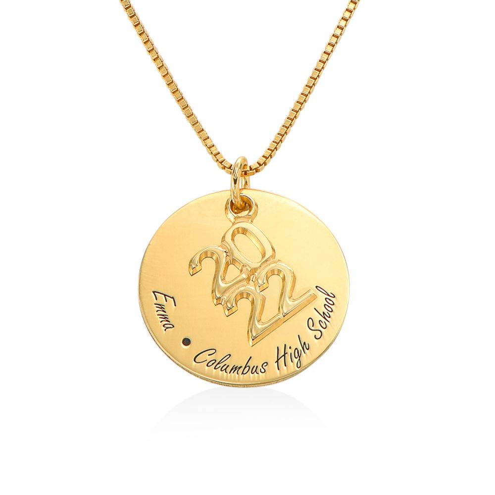 Engraved Graduation Necklace in Gold Plating-2 product photo