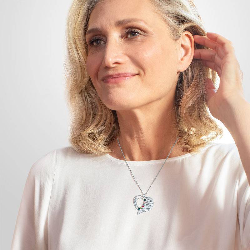 Gravierbare Geburtsstein Halskette für Mütter Produktfoto