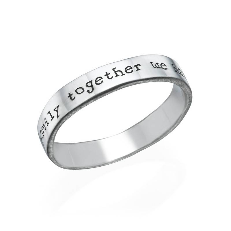 Engraved Name Ring – Hand Stamped Style in Sterling Silver-1 product photo