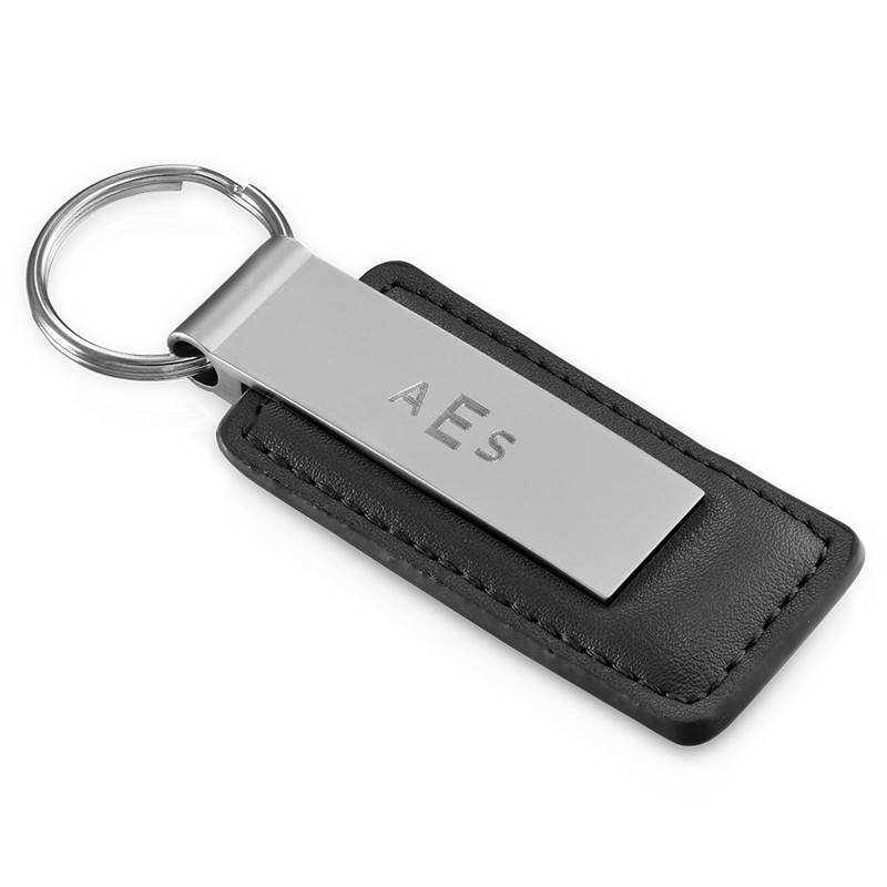 Engraved PU Leather Keyring for Men product photo
