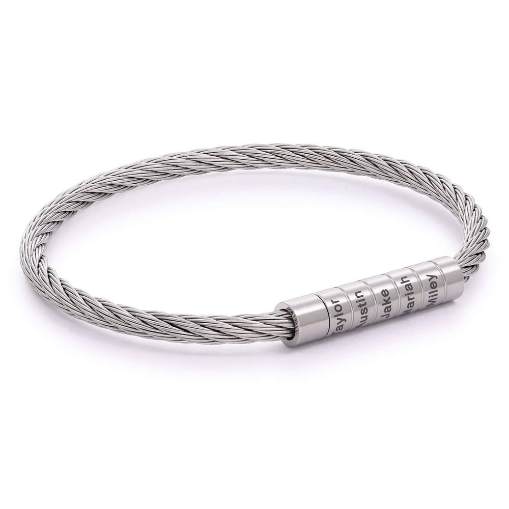 Gravierbares Twist Armband - matter Edelstahl-2 Produktfoto