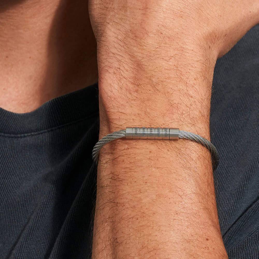 Gravierbares Twist Armband - matter Edelstahl-6 Produktfoto
