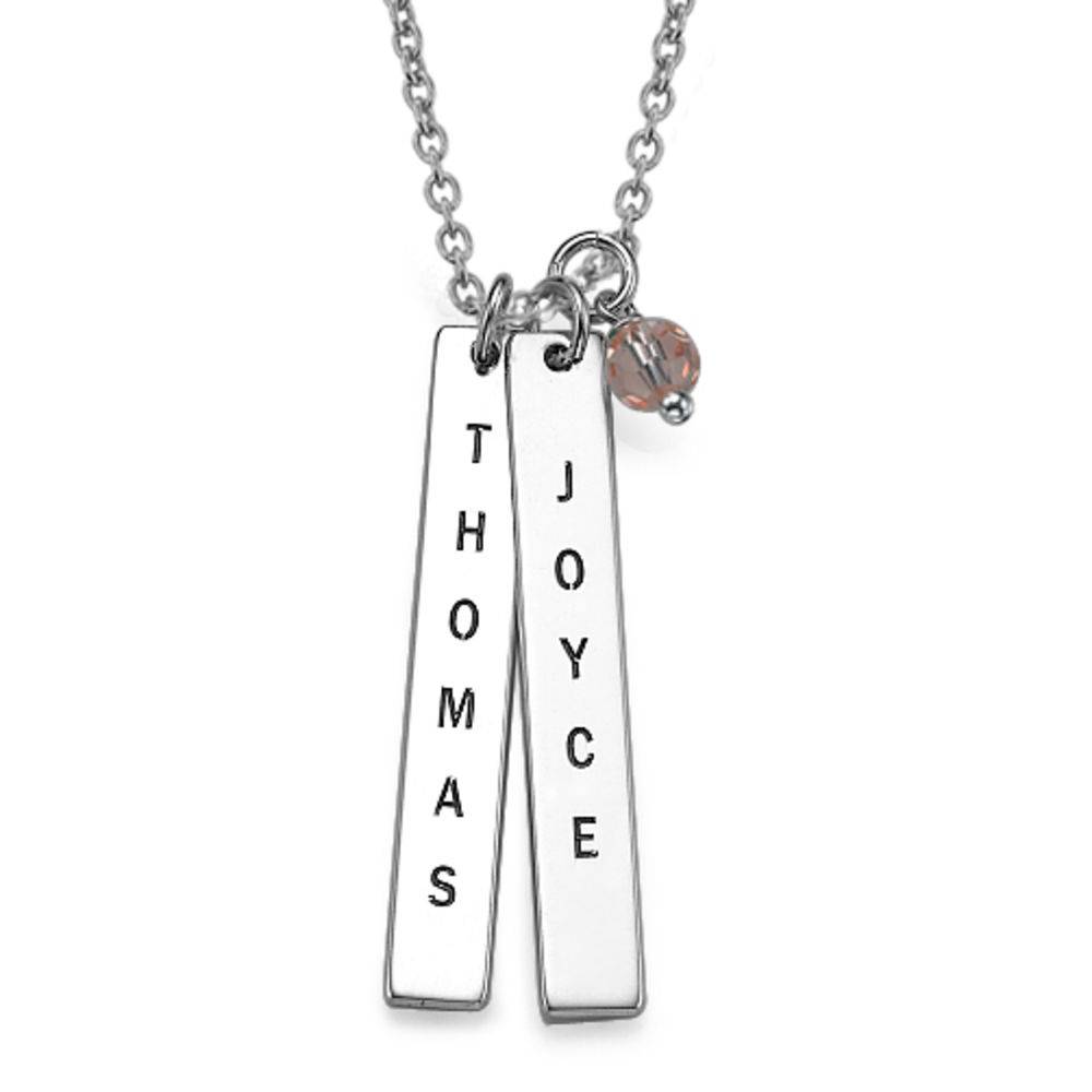 Customised Name Tag Necklace in Sterling Silver product photo