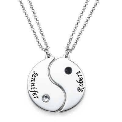 Engraved Yin Yang Necklace for Couples-2 product photo