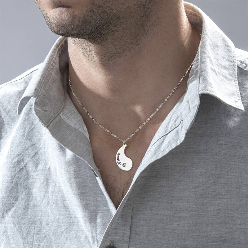 Collar Yin Yang Grabado para Parejas-2 foto de producto