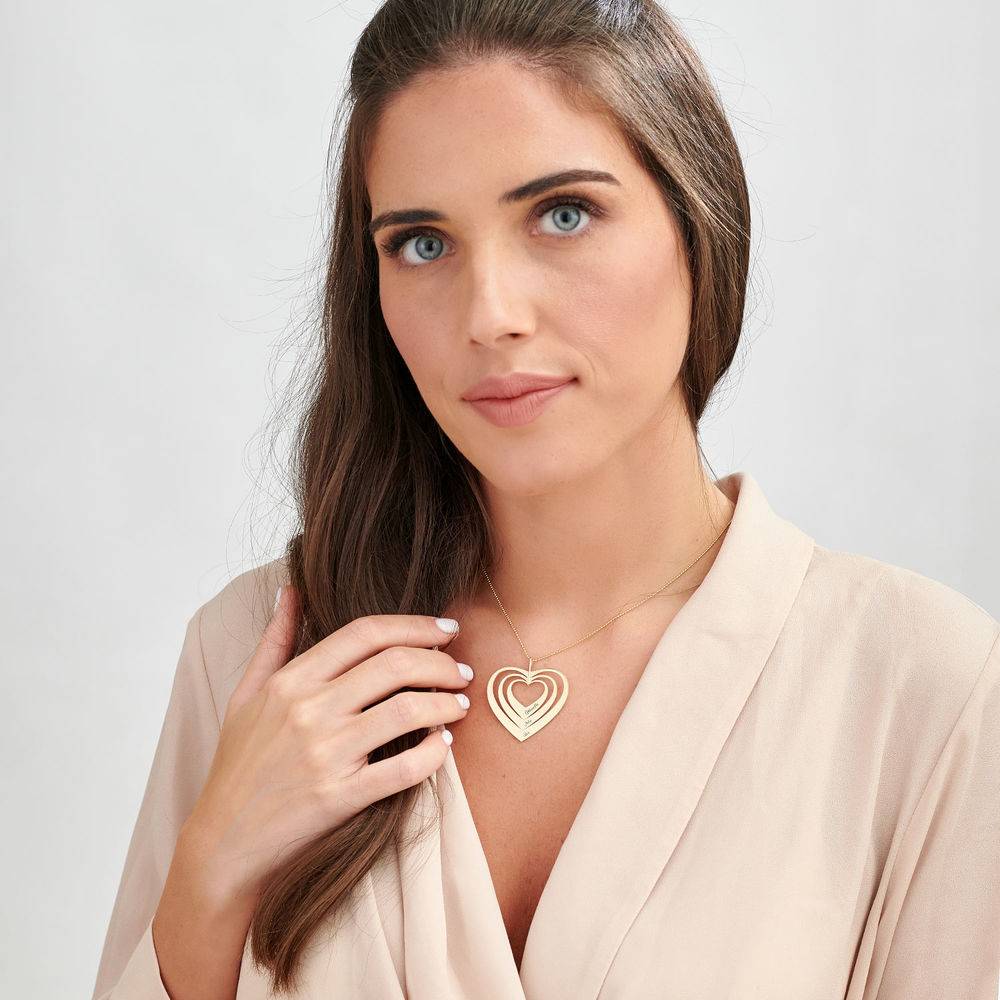 Family Hearts necklace in 10ct Gold-5 product photo