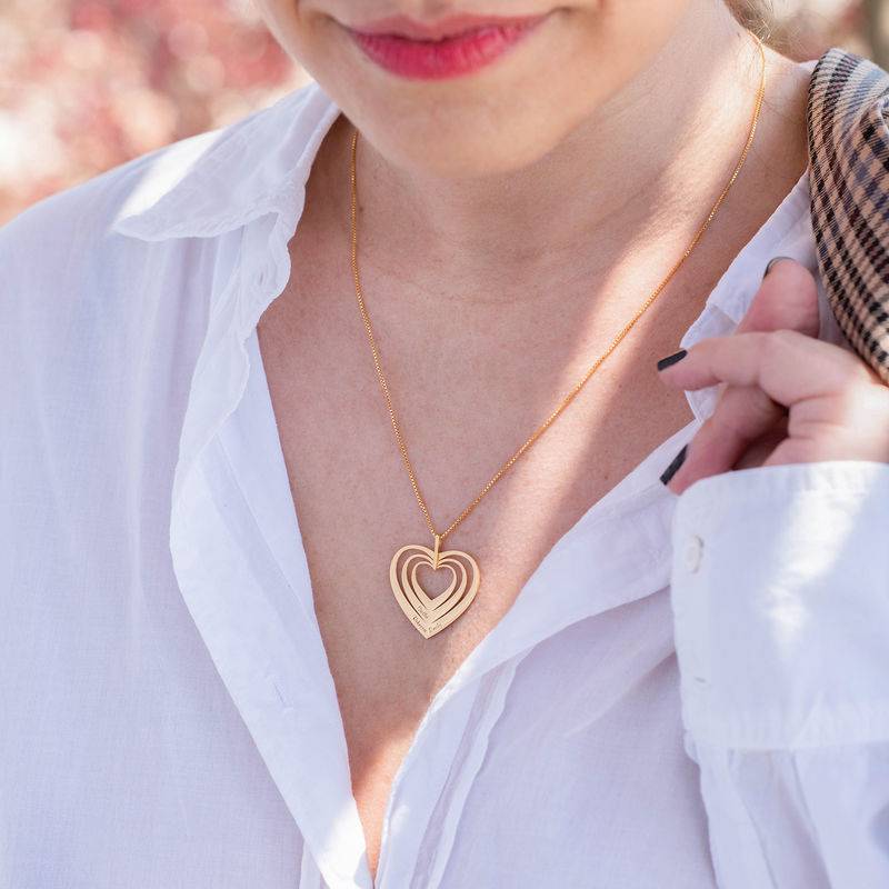 Family Hearts necklace in 18k Gold Plating - Mini design-1 product photo