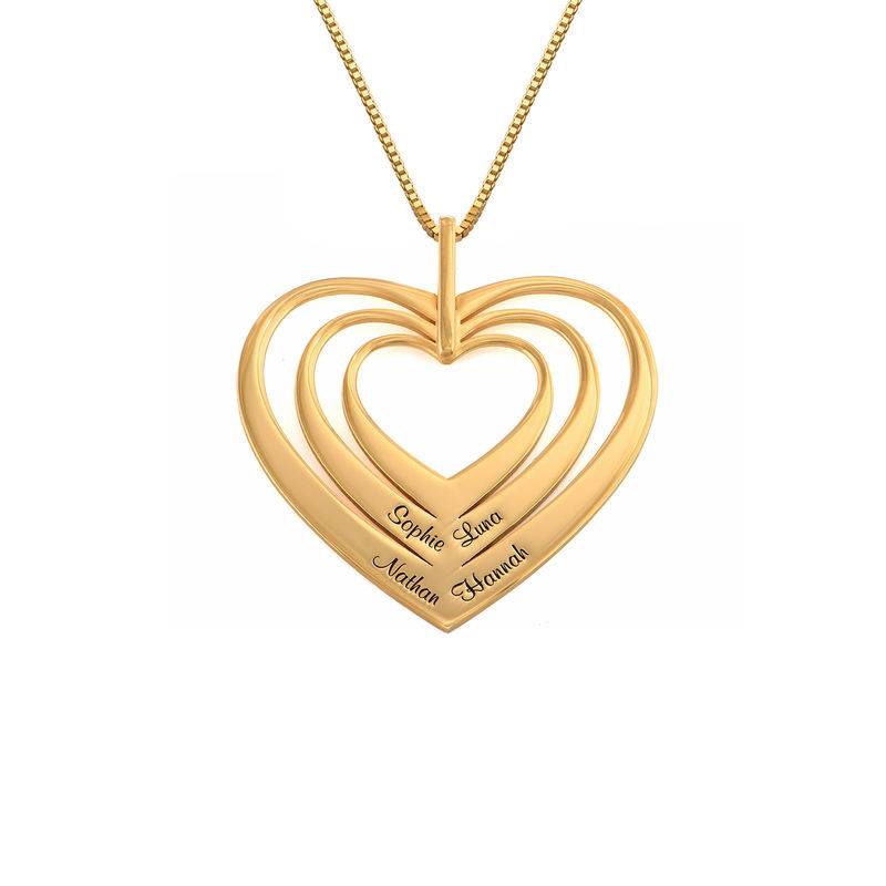 Family Hearts necklace in 18ct Gold Vermeil - Mini design product photo