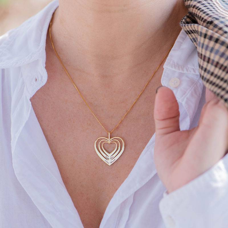 Family Hearts necklace in 18k Gold Vermeil - Mini design product photo