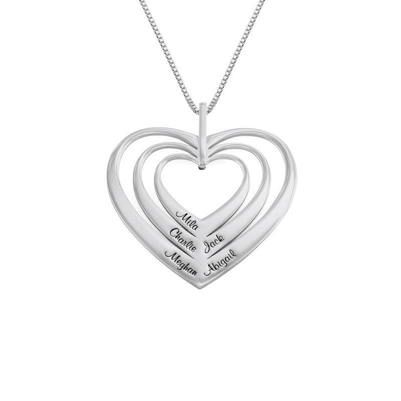 Family Hearts necklace – Mini design in Sterling Silver product photo