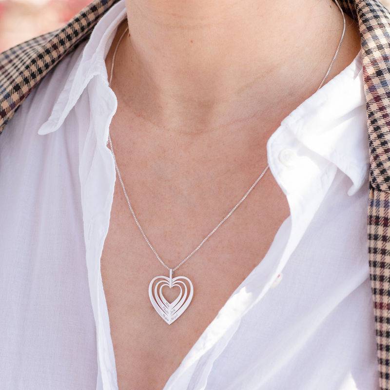 Family Hearts necklace – Mini design in Sterling Silver-2 product photo