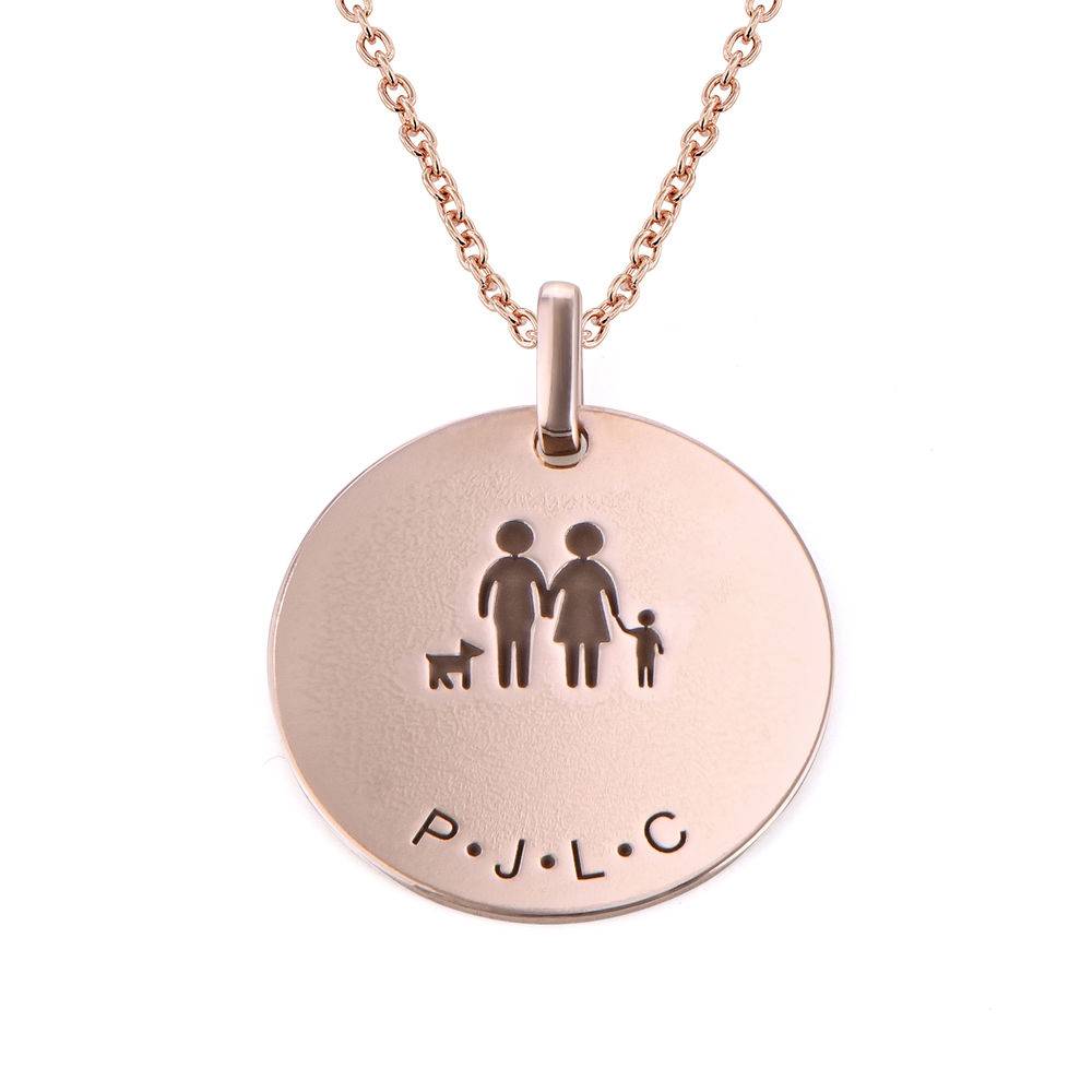 Familienkette für die Mutter- 750er rosévergoldetes Silber-3 Produktfoto