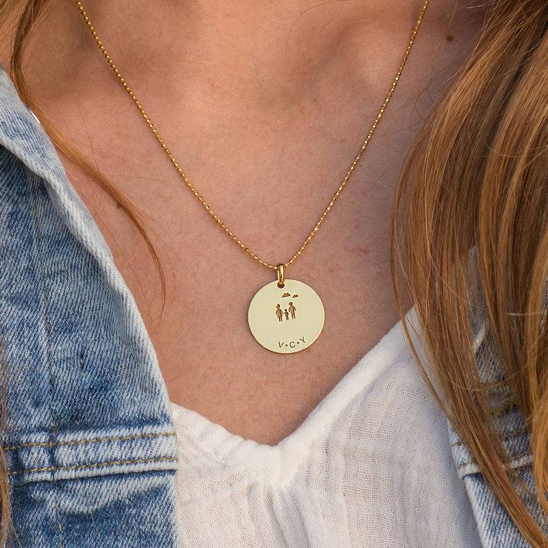 Family Necklace for Mom in Gold Vermeil-1 product photo