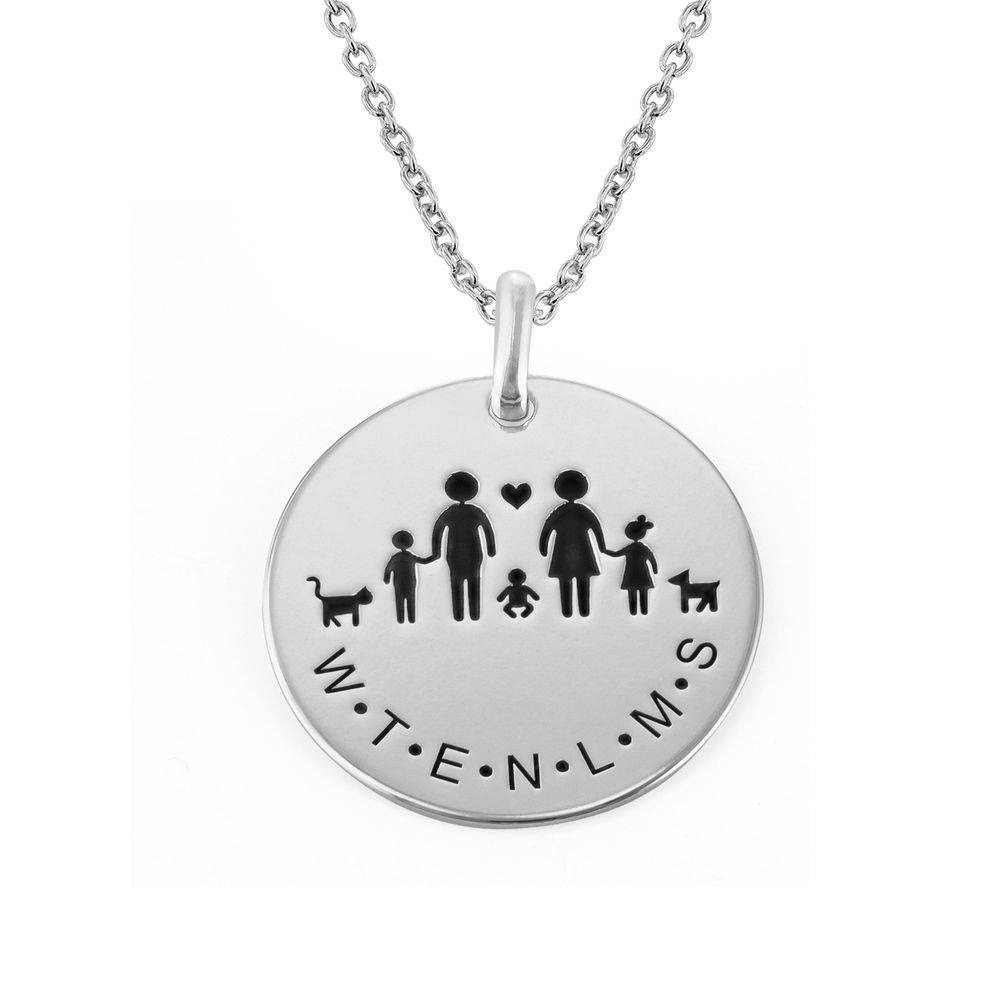 Family Necklace for Mum in Sterling Silver product photo