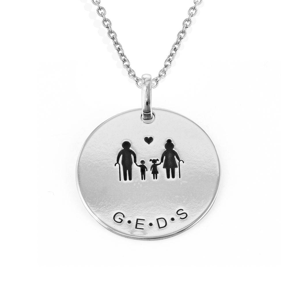Family Necklace for Mum in Sterling Silver-5 product photo