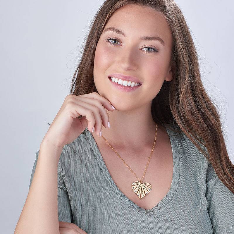 Family Necklace with Birthstones in 18k Gold Vermeil-9 product photo