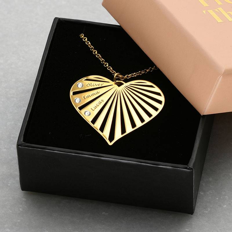Family Necklace with Diamonds in 18k Gold Vermeil-3 product photo