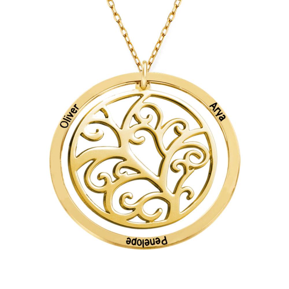 Family Tree Birthstone Necklace - 10ct Yellow Gold-5 product photo