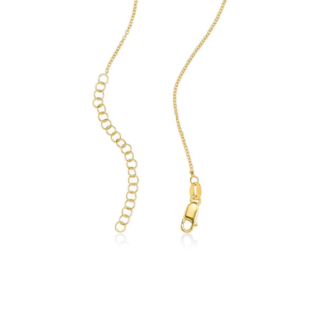 Familietræ halskæde med cirkel med cubic zirconia i guld vermeil med diamant-3 produkt billede