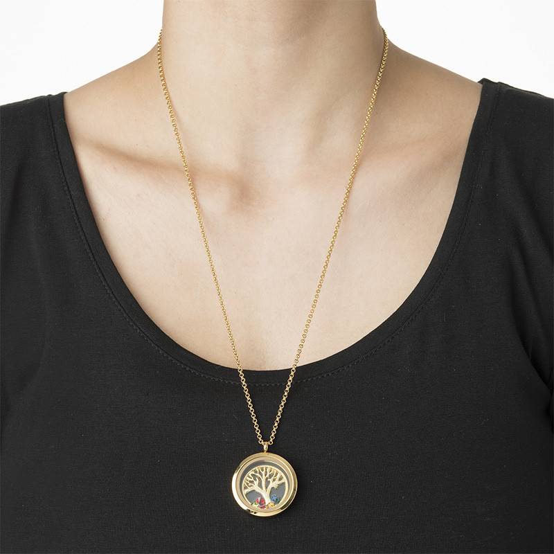 Family Tree Floating Locket with Gold Plating product photo