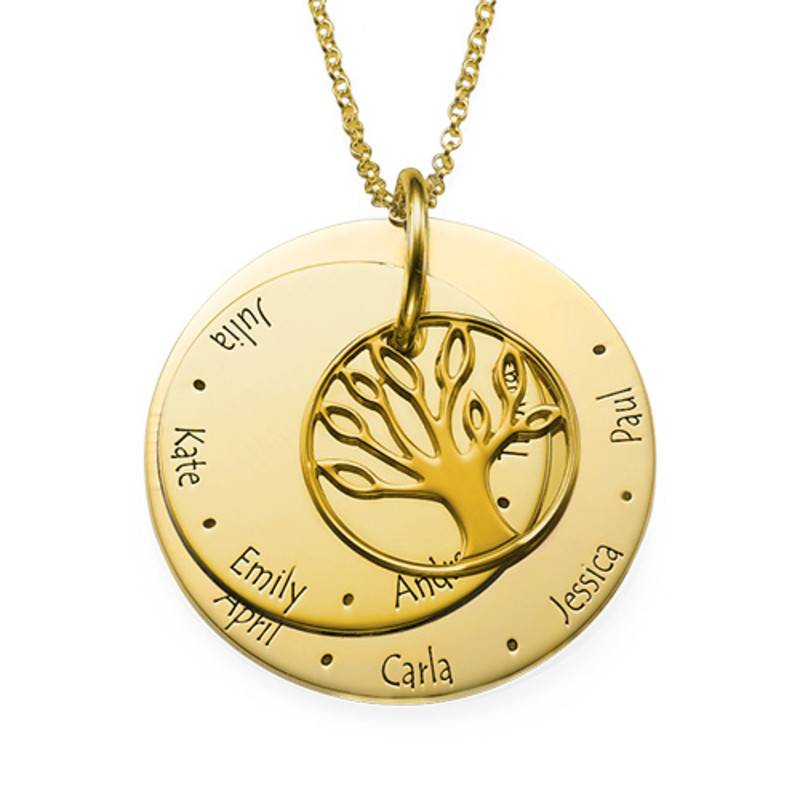 Family Tree Necklace for Mums - 18ct Gold Plated Family Tree Necklace for Mums - 18ct Gold Plated product photo