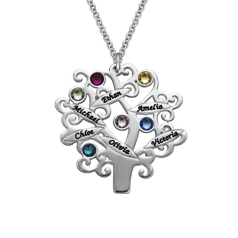 Family Tree Necklace with Birthstones product photo
