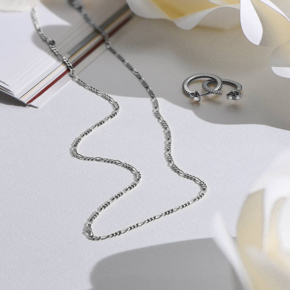 Figaro Chain Necklace in Sterling Silver-1 product photo