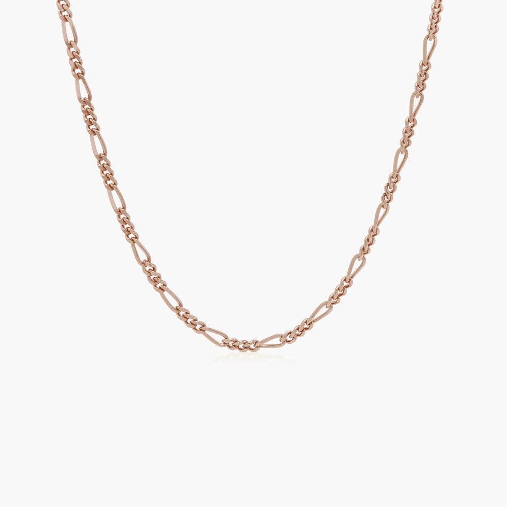 Figaro Chain Necklace - Rose Gold Plating-3 product photo