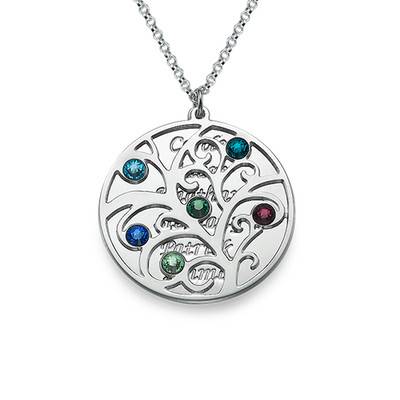 Silver Family Tree Filigree Necklace product photo