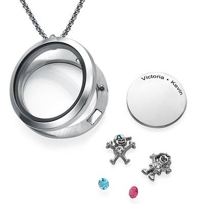 Floating Locket for Mum with Children Charms product photo