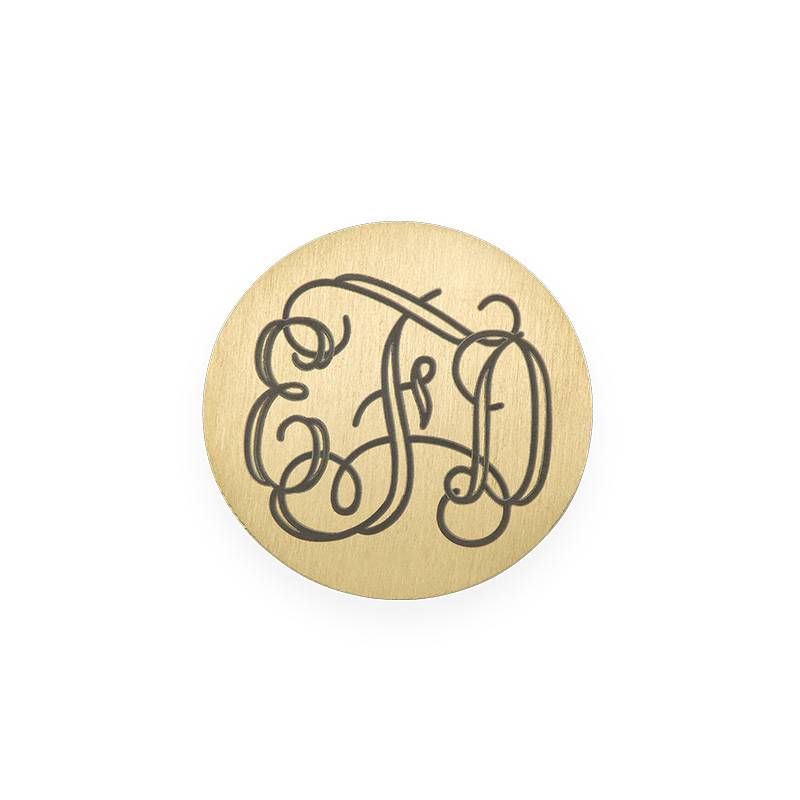 Floating Locket Plate - Disc with Monogram product photo