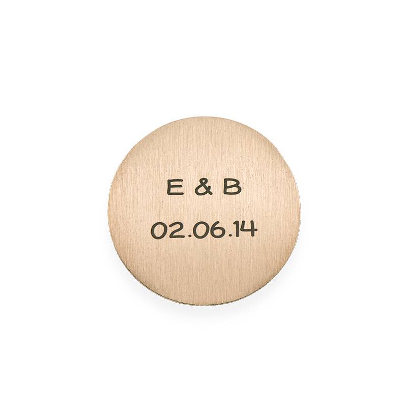 Floating Locket Plate - Engraved Disc with Initials product photo