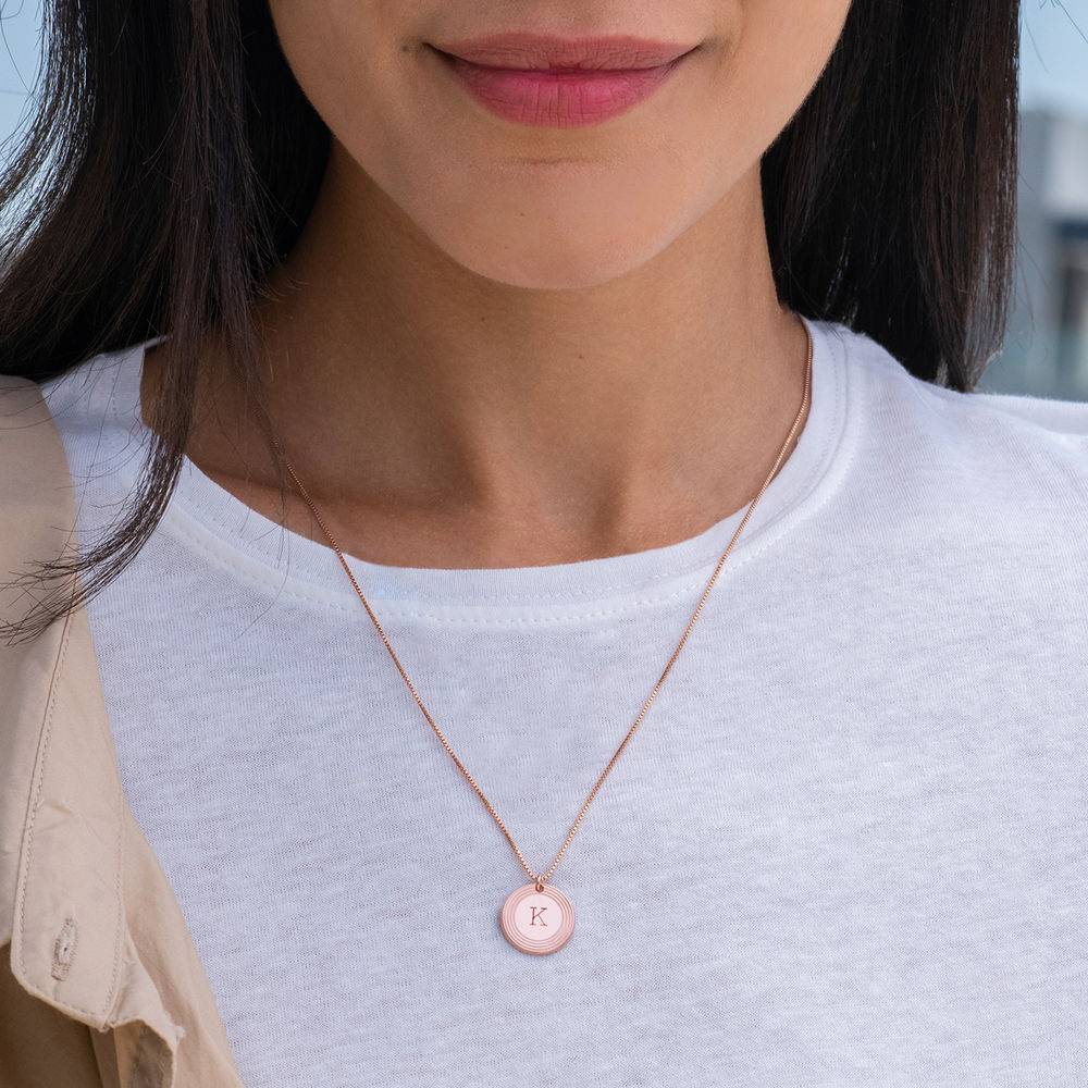 Fontana Initial Necklace in 18ct Rose Gold Plating-3 product photo