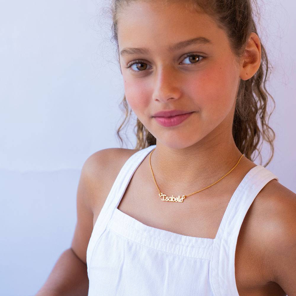 Namenskette für Mädchen - 750er vergoldetes Silber-1 Produktfoto