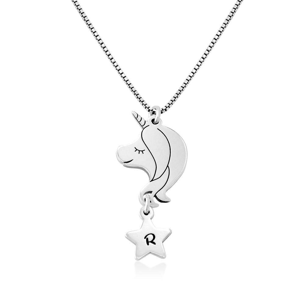 Girls Unicorn Necklace in Sterling Silver-2 product photo