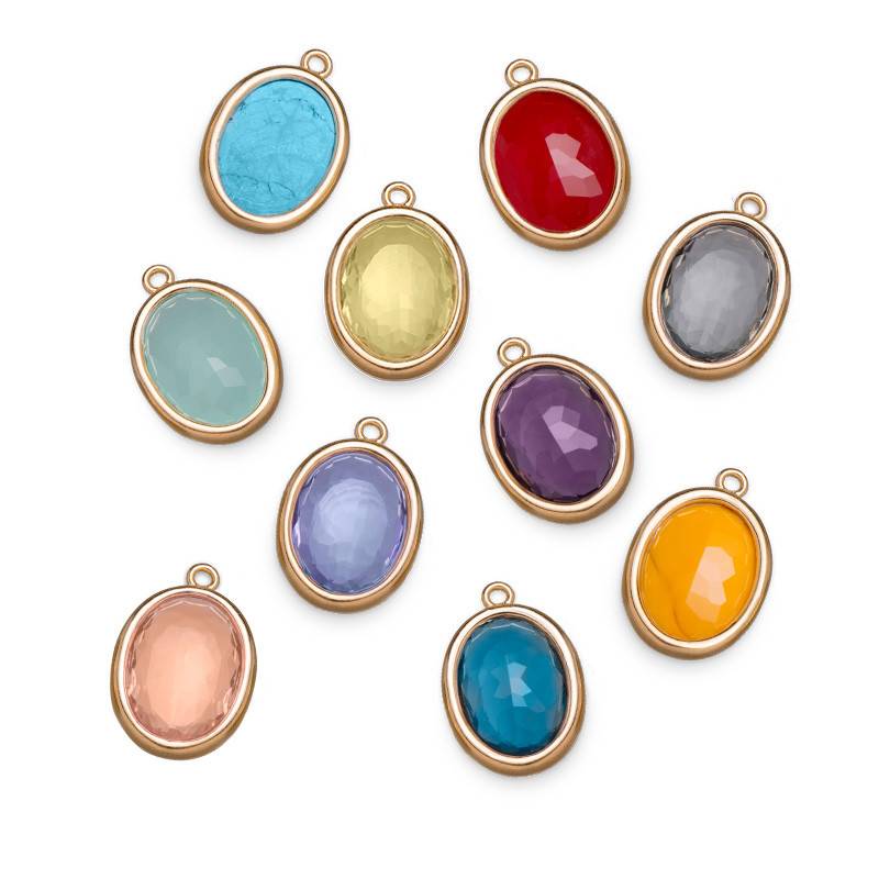 Glass Stones with Gold Plated Lining product photo