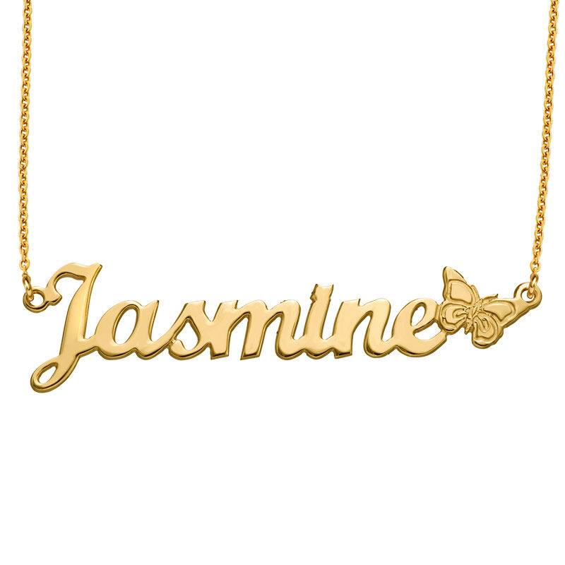 Butterfly Name Necklace in 18ct Gold Plating product photo