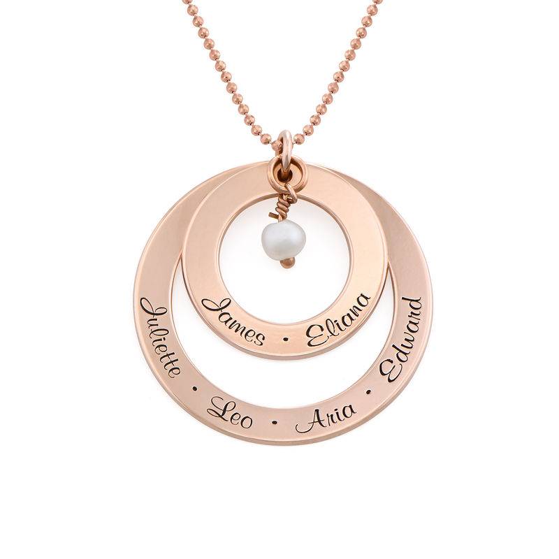 Grandmother Birthstone Necklace in 18ct Rose Gold Plating product photo
