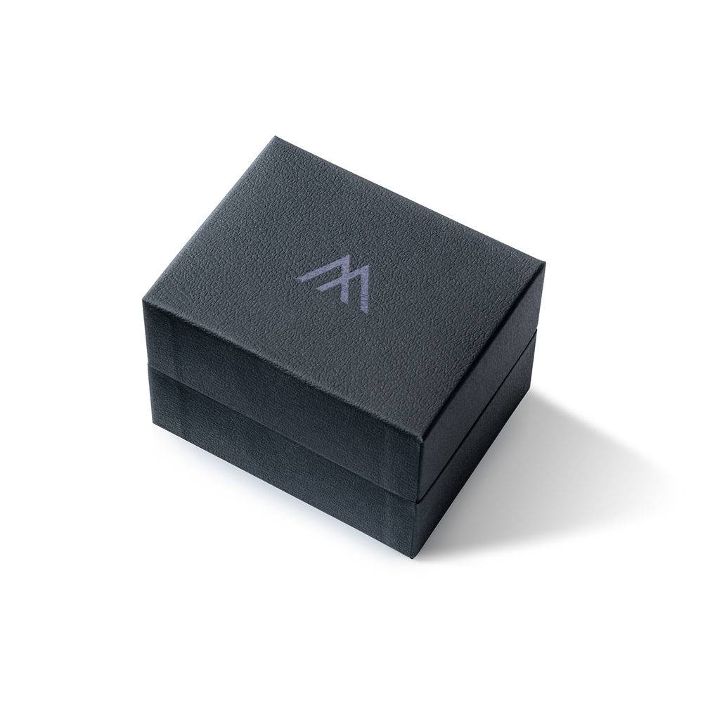 Hampton gepersonaliseerde minimalistische horloge met bruin lederen band-4 Productfoto