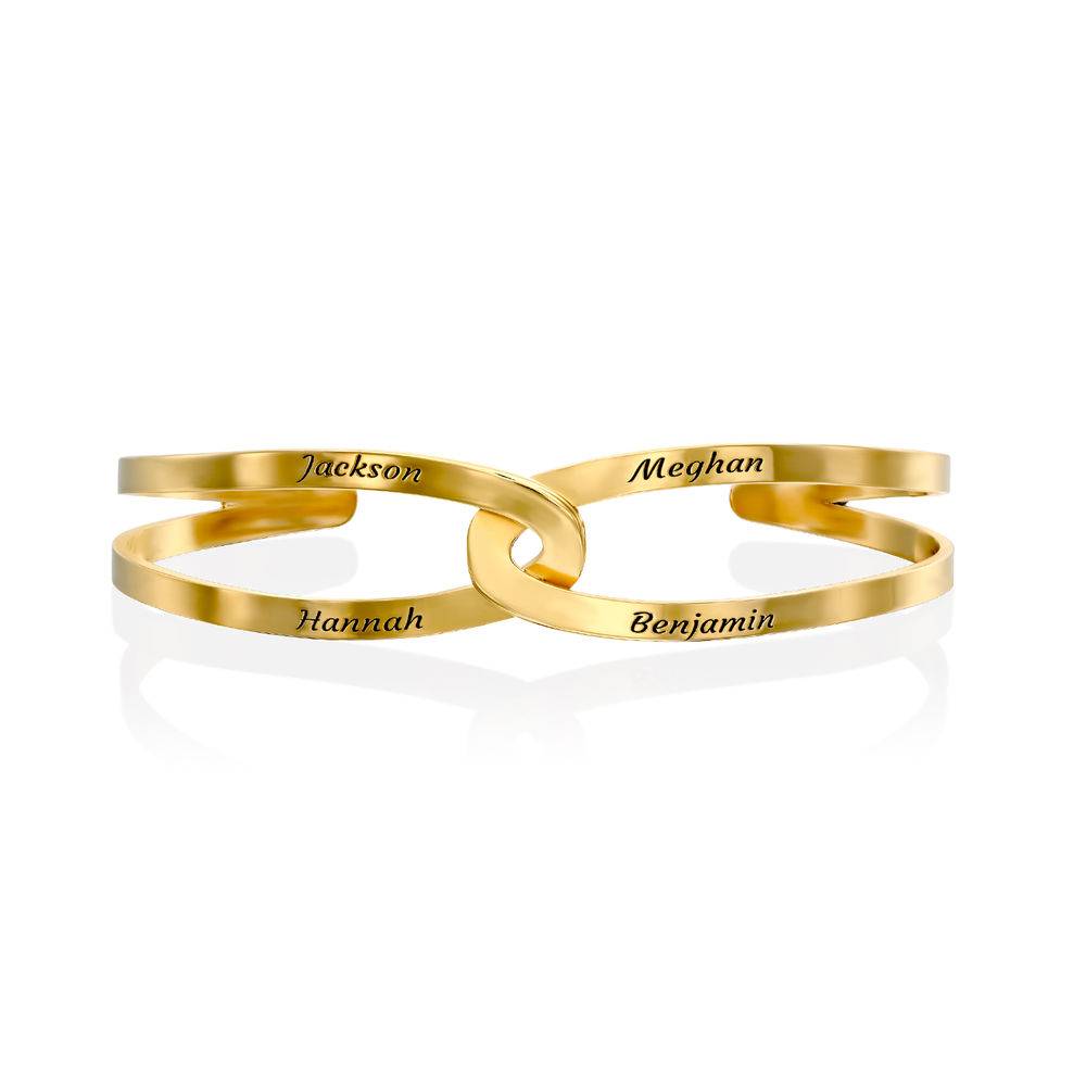 Hand in Hand - Custom Bracelet Cuff in Gold Vermeil-6 product photo